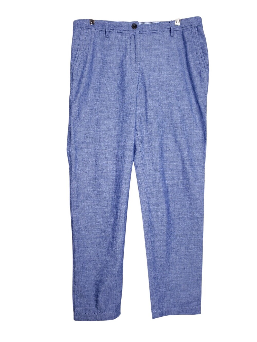 Talbots Blue Chambray Girlfriend Chino Cotton Pants Women's Size 10